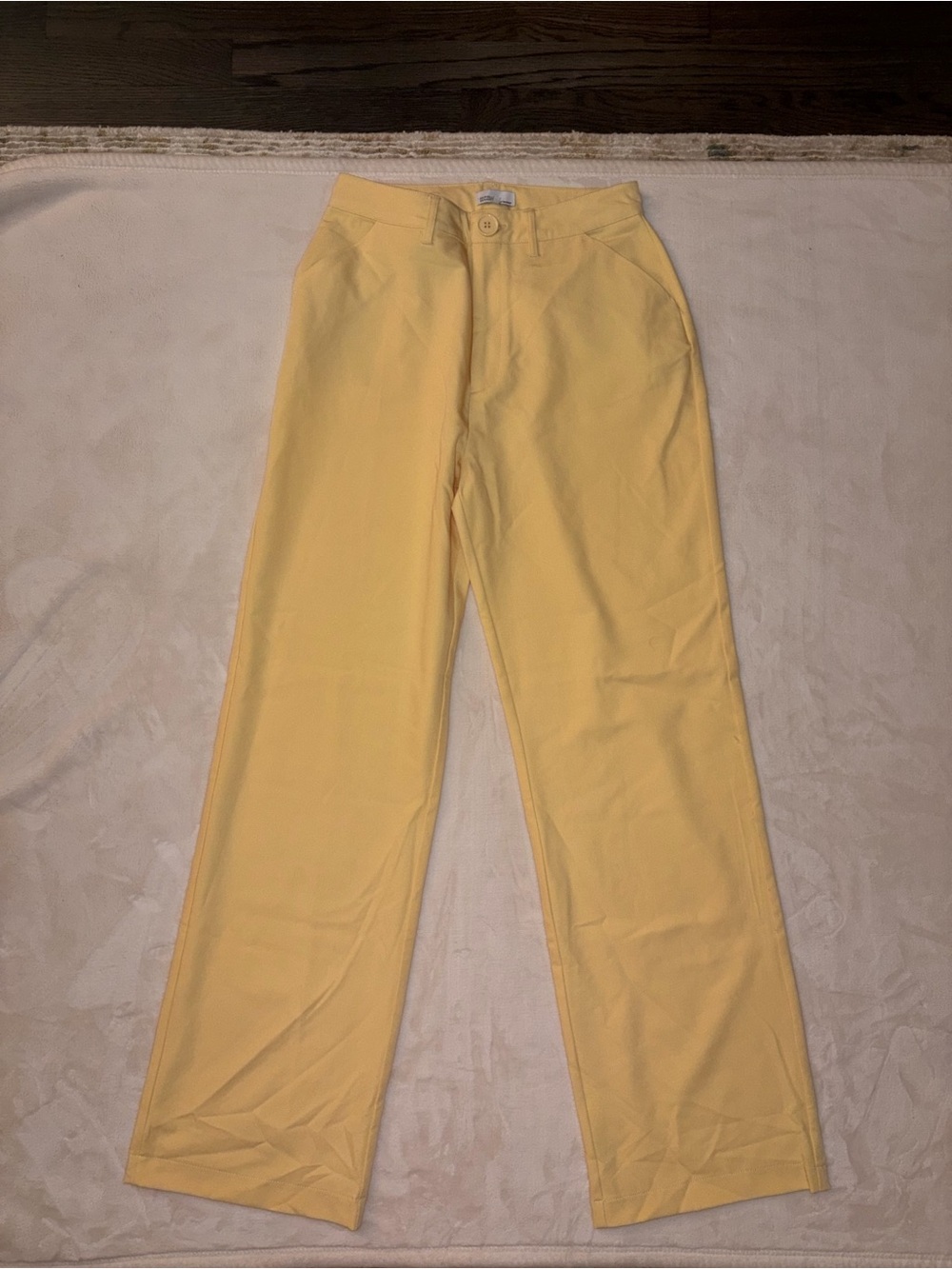 WeWoreWhat/Danielle Bernstein: Sunshine Yellow High-Waist Straight Pants